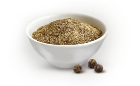 Молотый черный перец с горошинами