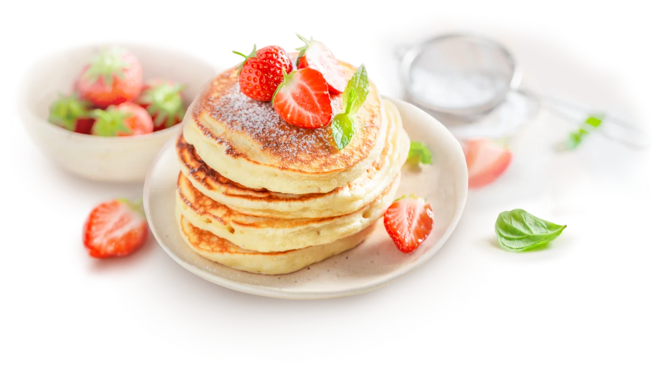 Оладьи на&nbsp;греческом йогурте с&nbsp;ягодами