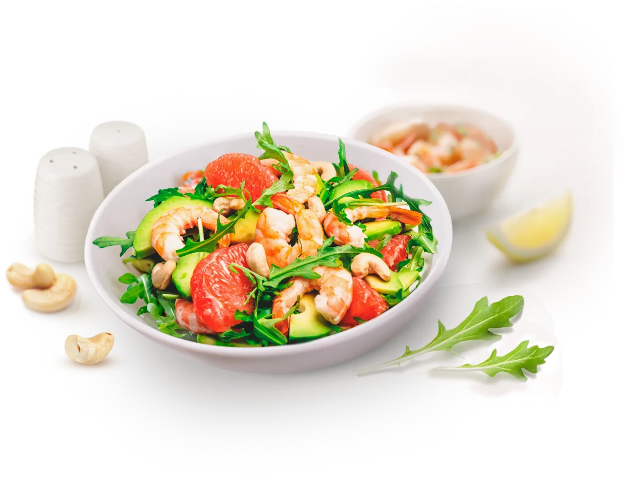 Салат с&nbsp;креветками авокадо и&nbsp;грейпфрутом